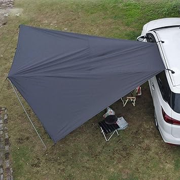 Car Awning Camping, Suction Cup Awning for Outdoor Camping Adventures Waterproof Universal Tent Canopy Anti-UV for Caravan TruckBlack