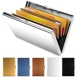 Vicloon Étui pour cartes de visite, porte-cartes de crédit, portefeuille en cuir pour homme, white-417, 1 PCS