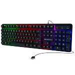 Zebronics Transformer K1 Premium Gaming Keyboard with 104 Keys, 1.7m Cable, Laser Keycaps, Multi Color LED Modes, Integrated Multimedia Keys, All Keys Enable/Disable Function