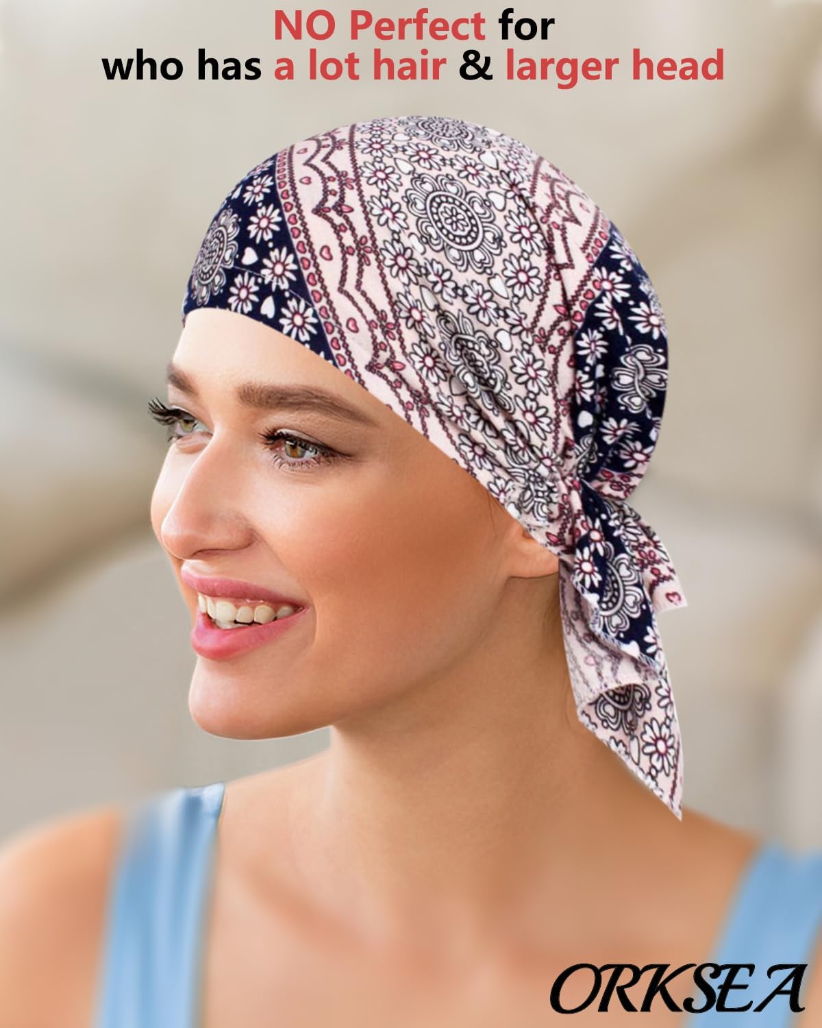 Chemo Headwear for Women Pre-Tied Head Scarf Slip On Headwraps Soft Turbans Cancer Hats Beanie Coverings Scarves - Image 5