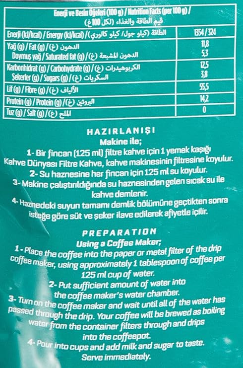 Kahve Dünyası Filtre Kahve 250gr