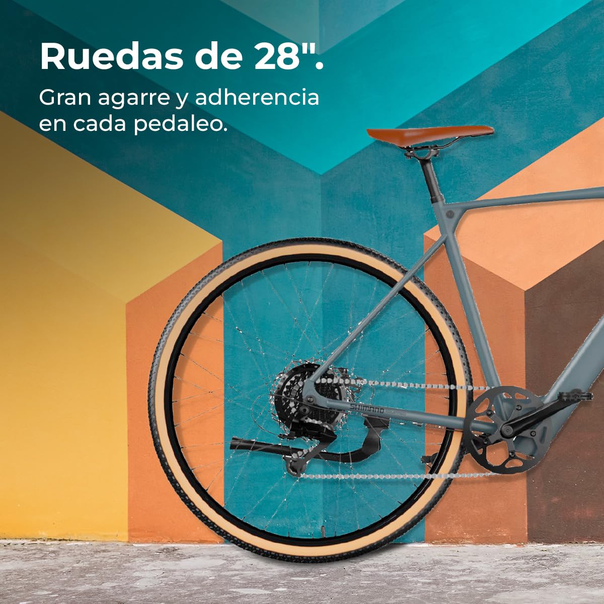 Cecotec Bicicleta Eléctrica Urbana Sprint Silver 28". Autonomía 70km, Batería 360Wh, Doble Freno de Disco Hidráulico, Cambio Shimano Altus 8 Velocidades, Display LCD con Control de Asistencia