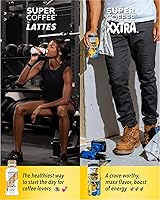 Vista 3 de Super Coffee XXTRA, café keto con proteínas (cero azúcar añadido, 7g de proteína, 130 calorías), café helado inteligente, 15 onzas, sabor mocha, 12