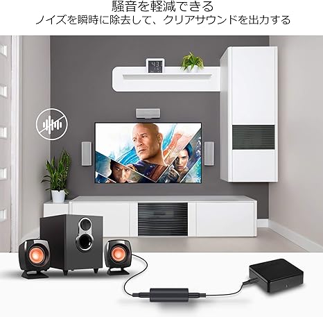 Amazon Esynic グランドループアイソレーター ノイズフィルタ カーオーディオシステム ホームオーディオ用 3 5mm対応 オーディオパーツ 車 バイク