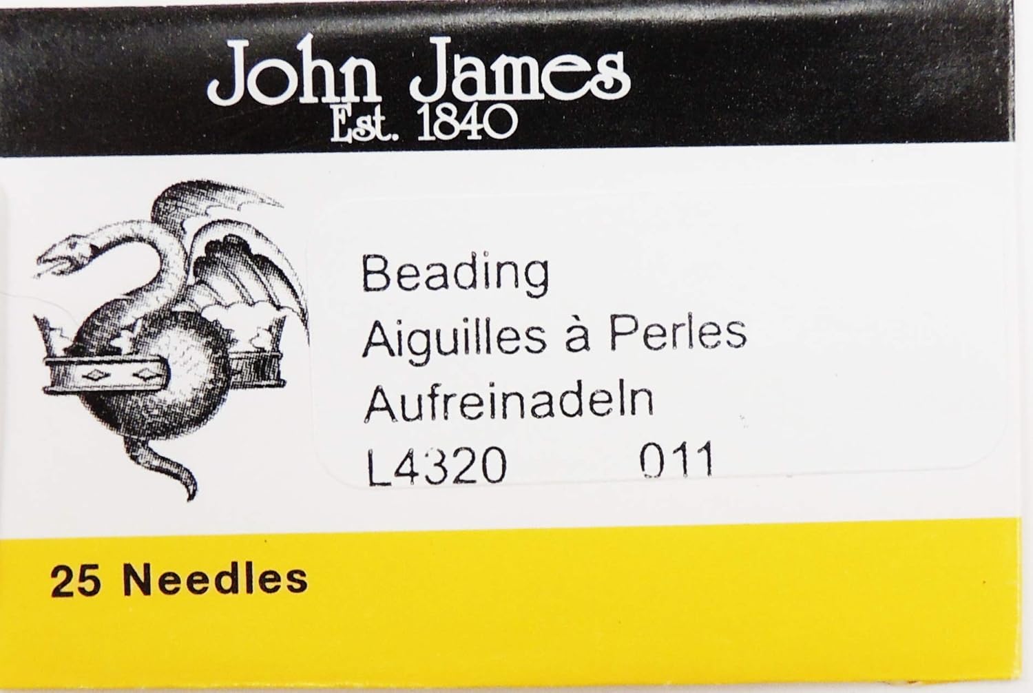 Needles Beading (#11) 6 Packs of 25pc - BN11 - (150)