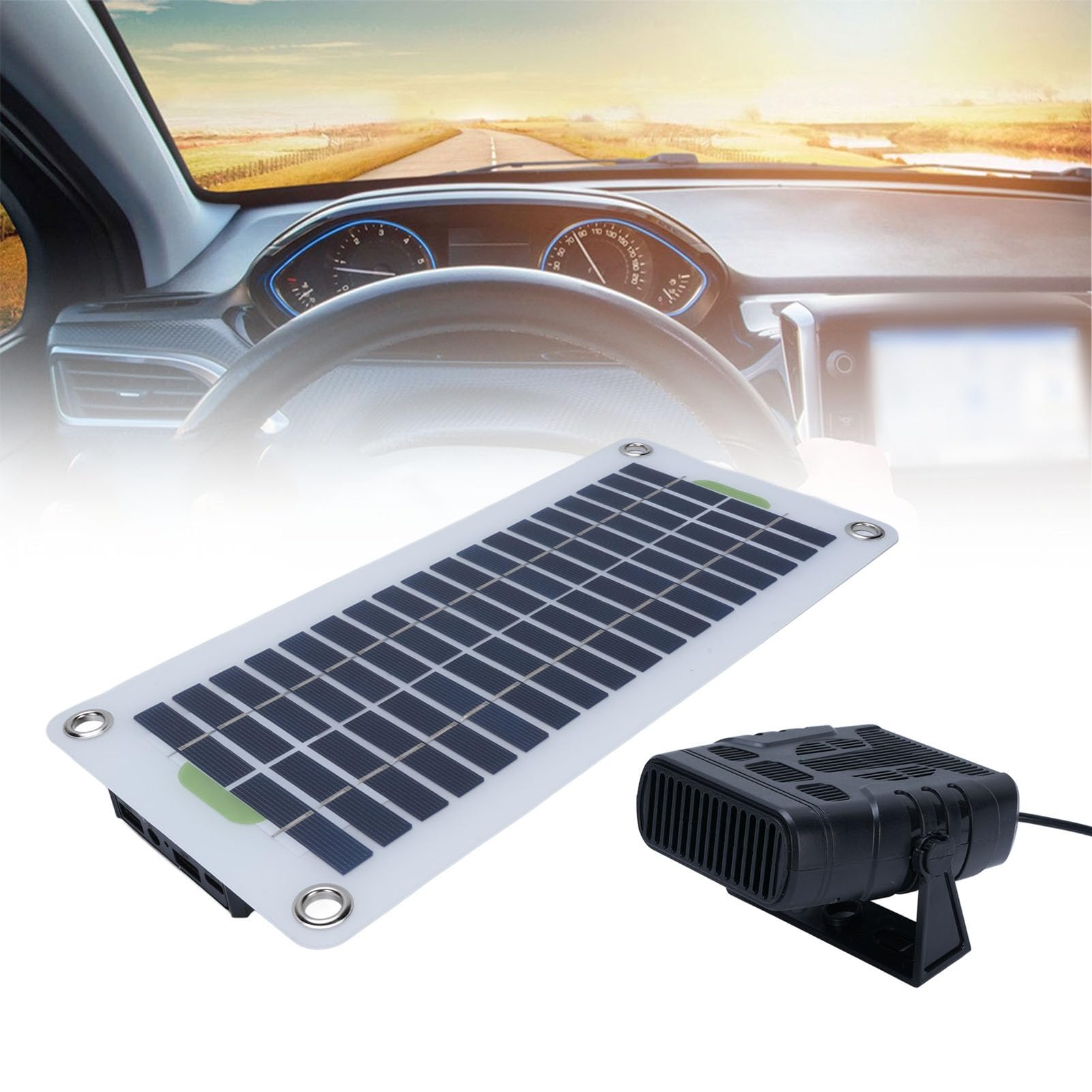 Fockety Riscaldatore a Pannello Solare, Riscaldatore Portatile per Pollaio da 30 W per L'inverno con Protezione Dal Surriscaldamento, Riscaldatori Ad Energia Solare per Serra