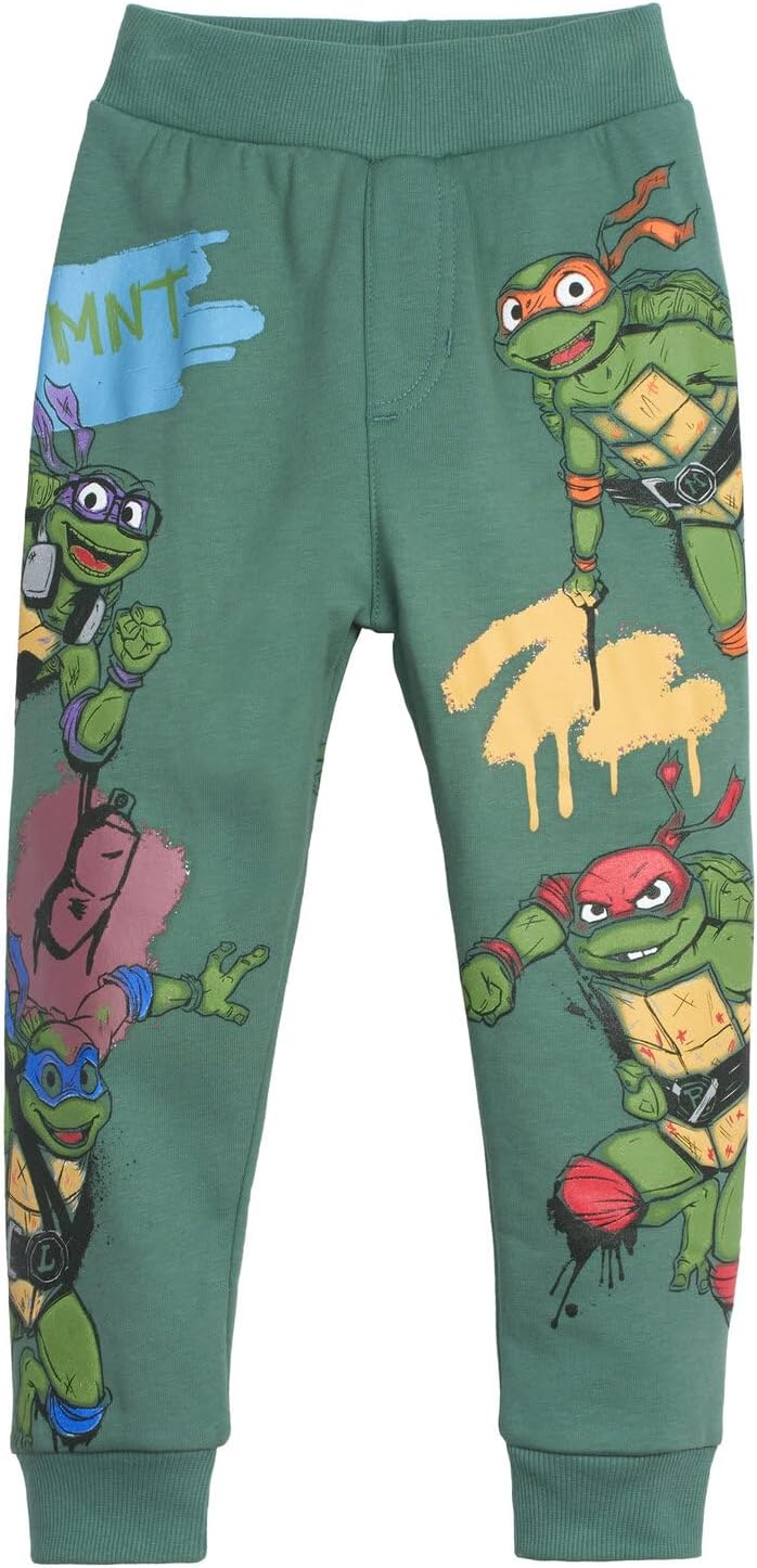 Teenage Mutant Ninja Turtles Henley T-Shirt and French Terry Pants Outfit Set Toddler to Big Kid Sizes (2T - 14-16) - Image 5