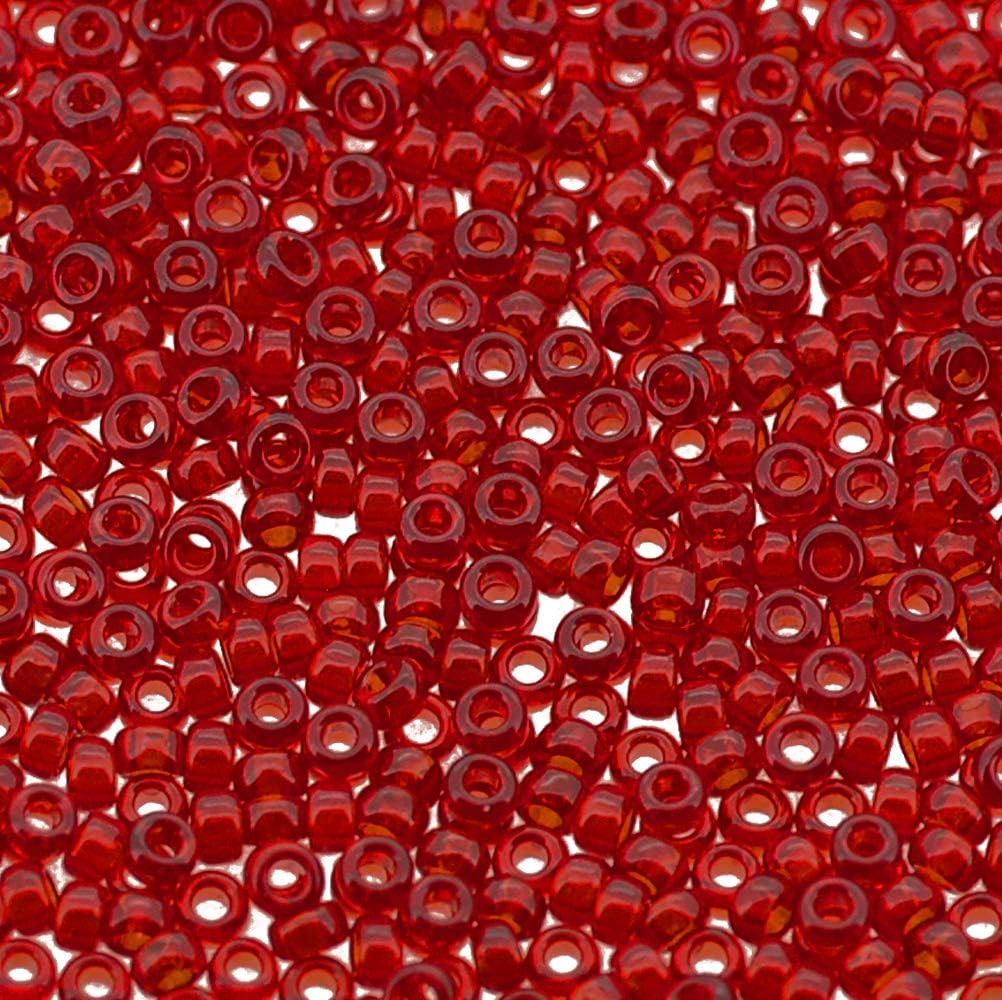 特小ビーズ シャムルビー 濃いめの赤 誕生日プレゼント