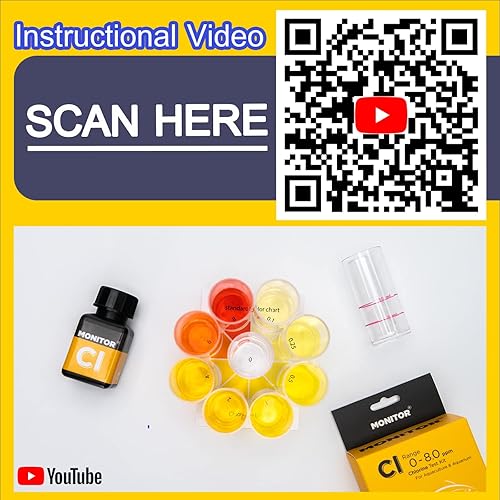 Miniatura 2 de Monitor de prueba de cloro KIT (250 pruebas) - Monitorear la calidad del agua de acuarios y acuicultura