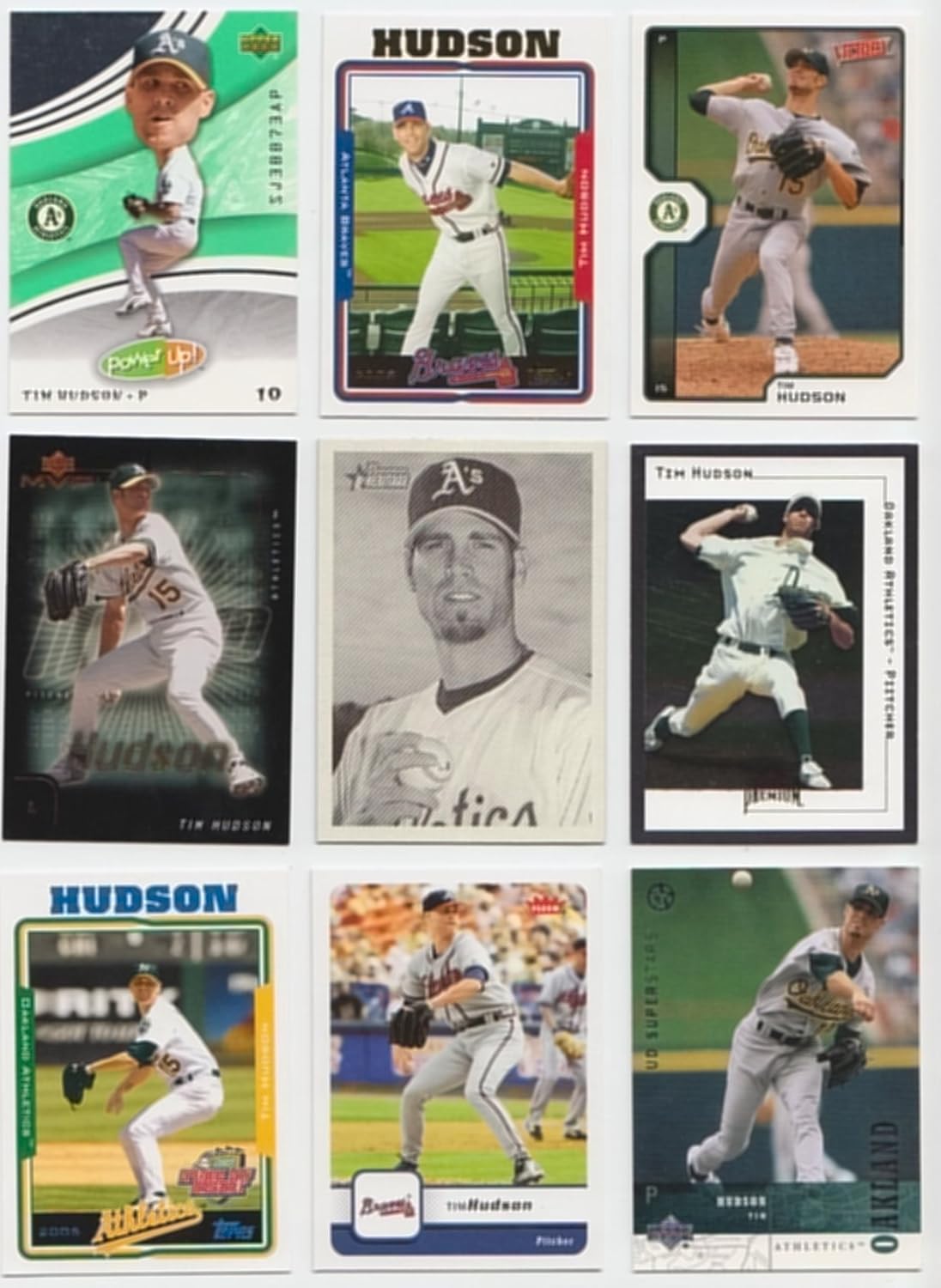 Tim Hudson / 50 Different Baseball Cards featuring Tim Hudson! No Duplicates