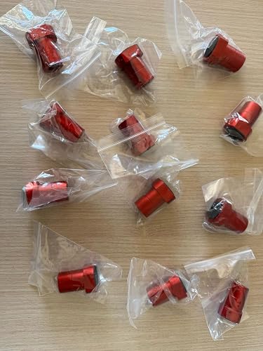 12er Set Alu-Bankhaken 20 Mm – Flache Spannbacken Für Hobelbank, Passend Für Alle Werkbänke Mit 20 Mm Bohrungen, Rot