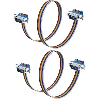 DB9 Serial Extension Cable RS232 Male to Male Straight Through 50cm for PC Modem PDA