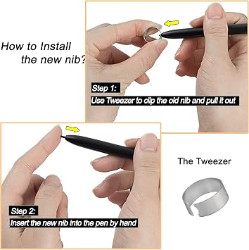 10pcs Tips Nibs Compatible with One By Wacom & Wacom Bamboo Intuos (Pro)