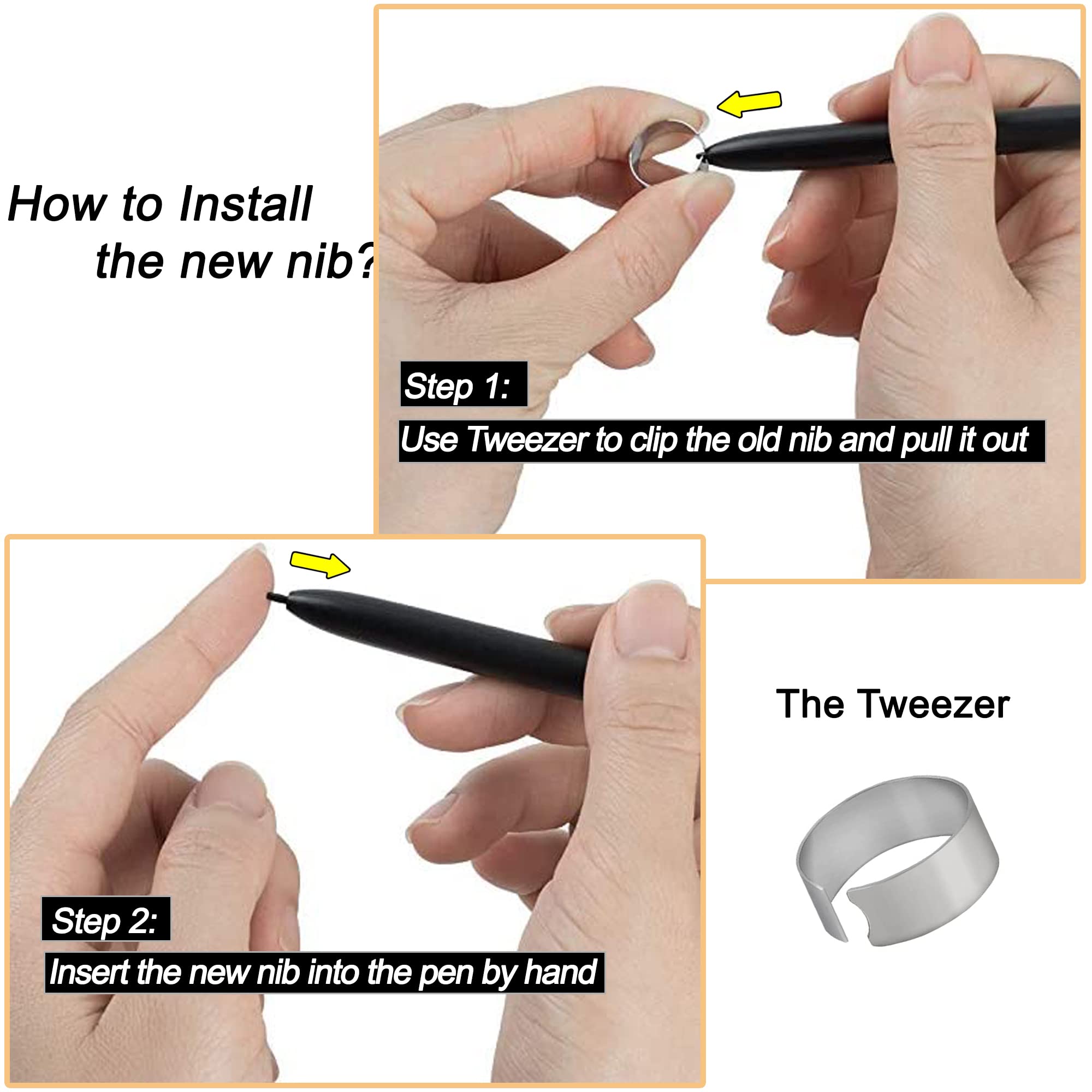 10 Punte Di Ricambio Originali Per Penne Wacom – Pro Pen 2, Slim, 3D, Classic, Per Cintiq Pro, Intuos Pro, Mobile Studio Pro, Con Pinzetta