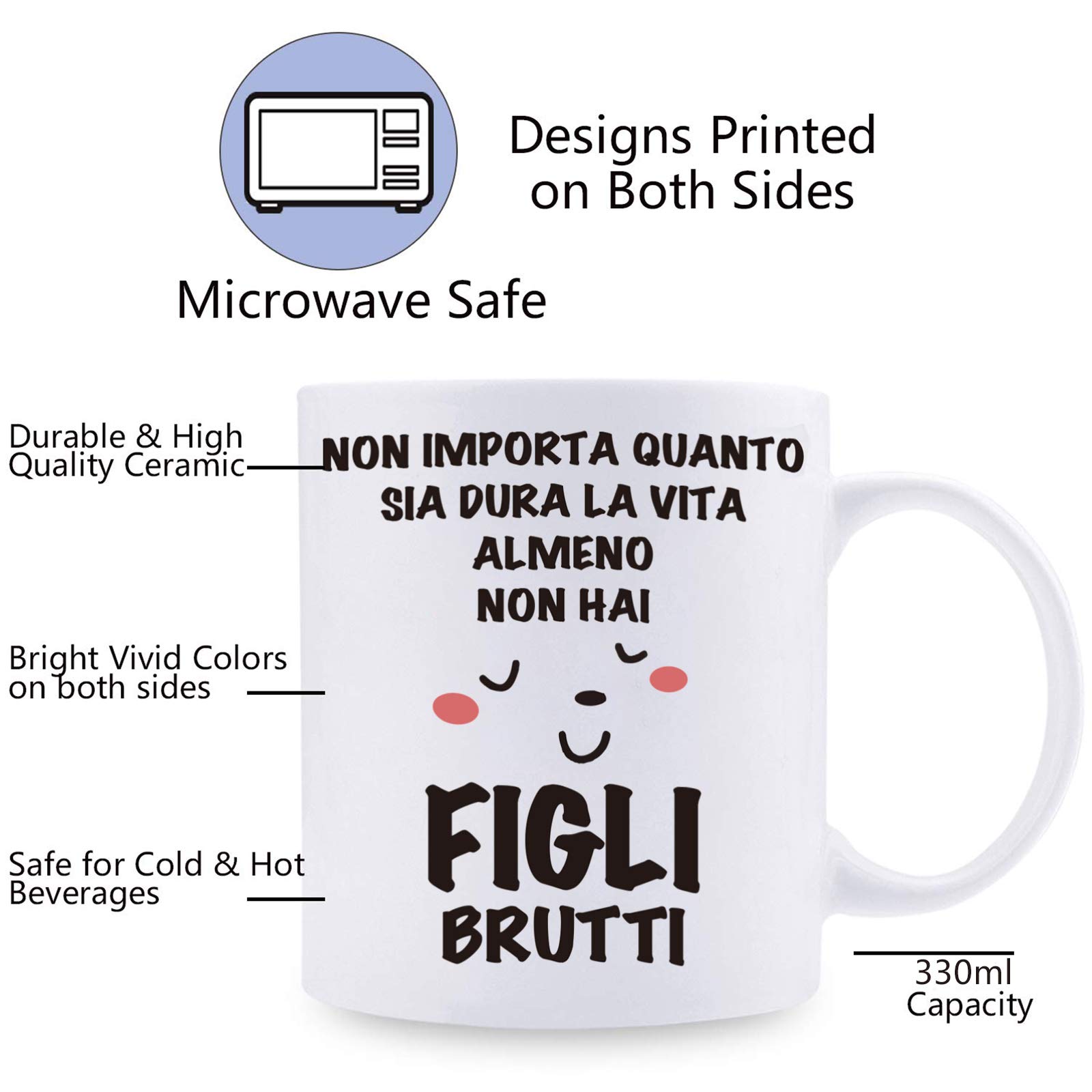 Tazza Divertente Con Scritta 'Für Pillepalle Bin Ich Nicht Zuständig' - Regalo Personalizzato Originale Per Mamma, Papà, Compleanno, Festa Della Mamma, Natale - Tazza In Ceramica Nera Fatta In Germania - 3