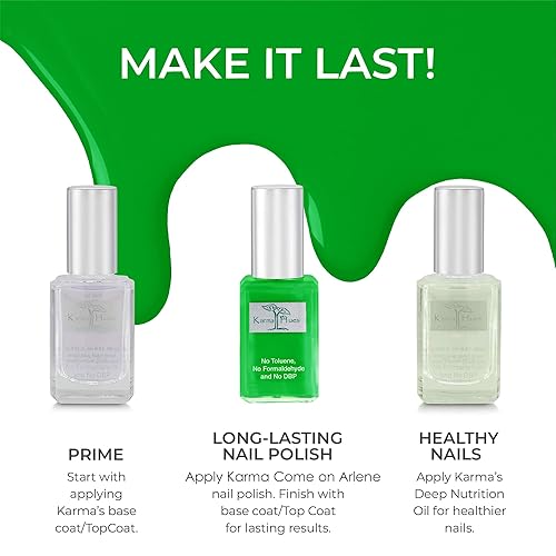 Miniatura 4 de karma organic Esmalte de uñas natural, vegano y libre de crueldad, sin tolueno, sin formaldehído, sin DBP y libre de TPHP, vamos Arlene