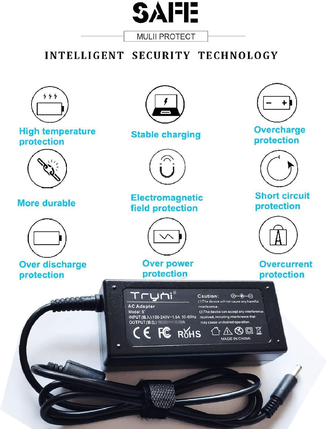 Charger AC Adapter Power Supply Cord For HP All-in-One Desktop 24-dd 24-dd0006 24-dd0010 24-dd0017c 24-dd0056 24-dd0117 24-dd0117c 24-dd0210 24-dd1006 24-dd1036 New