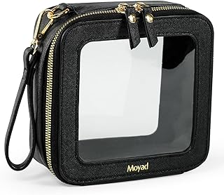 Moyad Bolsa de maquillaje transparente con as...