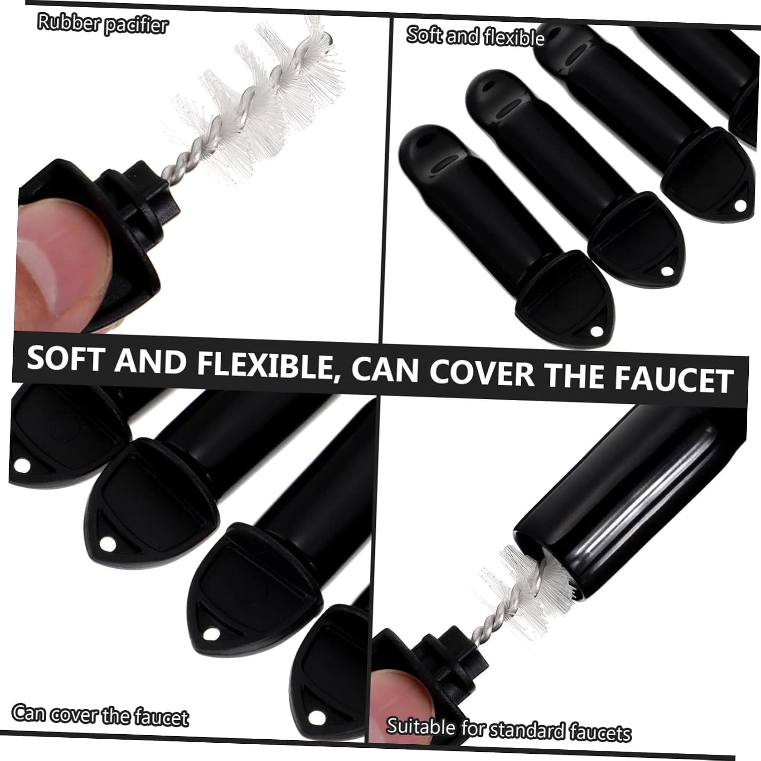 1set Beer Faucet Covers Kit Cleaning Keg Brush and Tap Plugs for Draft Beer Taps Easy to Use Convenient Storage for Home and Bar Kegerators