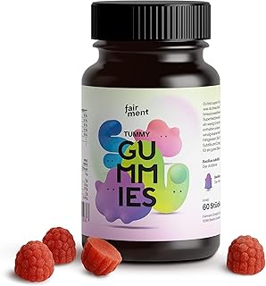 fairment Tummy Gummies Gummibärchen mit probiotischen Kulturen Bacillus subtilis und Bacillus coagulans mit Magnesium, Zink, Vitamin B2 und B12-60 Gummies