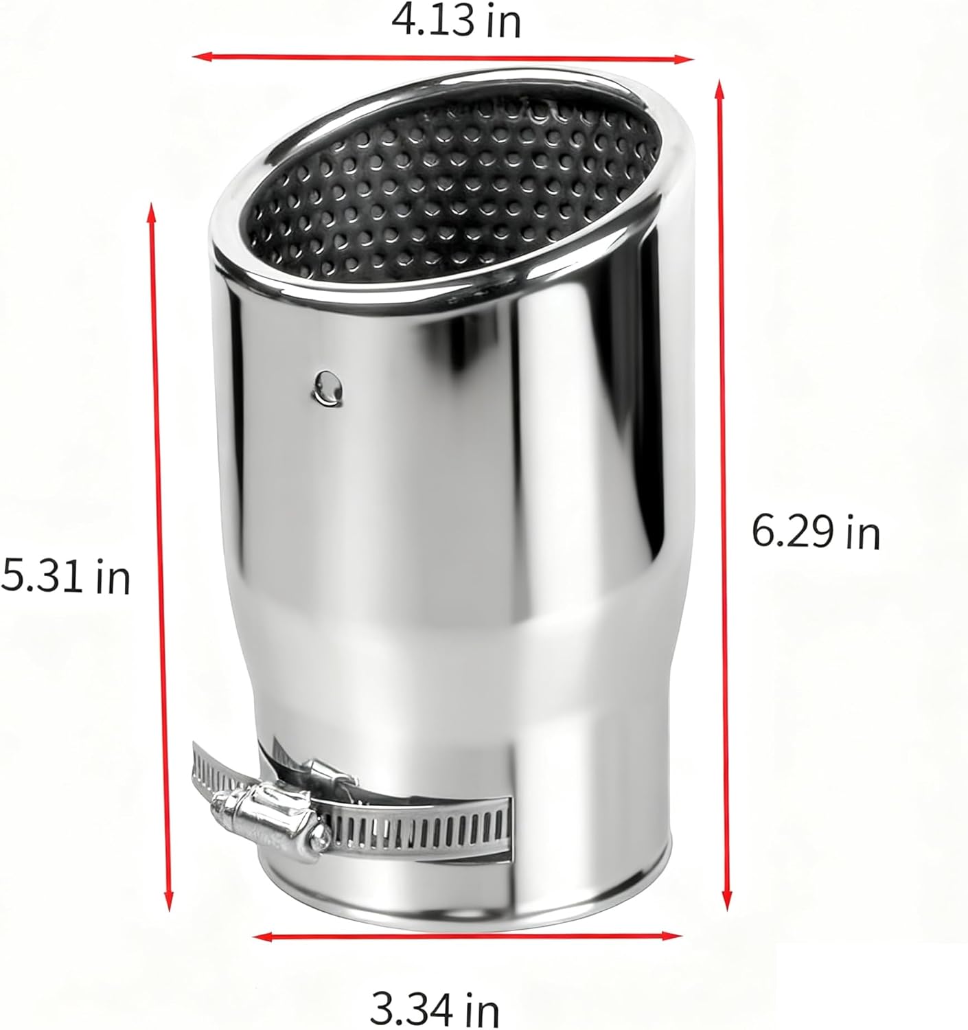 YOCTM Exhaust Tip for Ford Bronco 2021-2025 Stainless Steel Bolt-On Tail Pipe Tips 3 inch Inlet 4 inch Outlet 6" Long Tailpipe Fits Bronco 2/4-Door Models