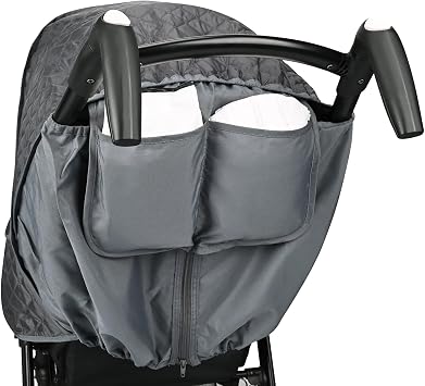 Bebamour Stroller Rain Cover Universal Stroller Accessory, Waterproof, Windproof Protection, Protect from Dust Snow, Baby Travel Weather Shield (Dark Grey)