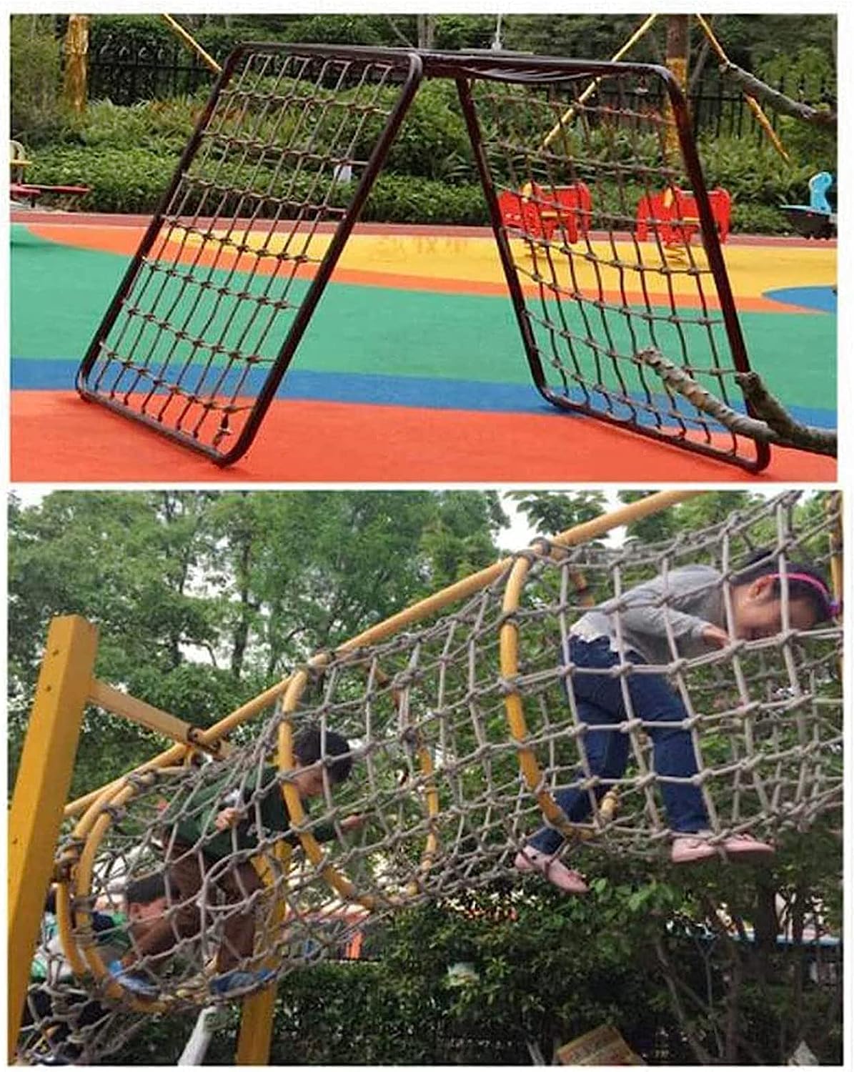 Kids Climbing Cargo Net - Indoor & Outdoor Safety Rope Ladder, 1x2m Play Equipment for Yard, Strengthen Climbing Skills & Fun, Durable Kids Play Net for Active Play