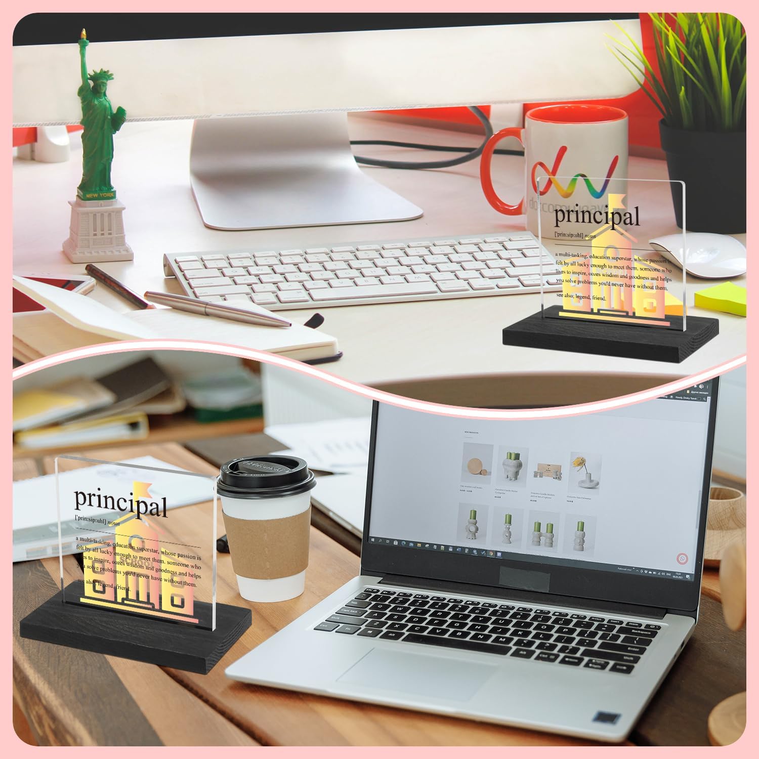 New Principal Gift, Principal Appreciation Gifts, Birthday Retirement Gifts for Principal, Principal Definition Home Office Decor Sign for Cubicle Decor or Desk Décor, DSF98 - Image 3