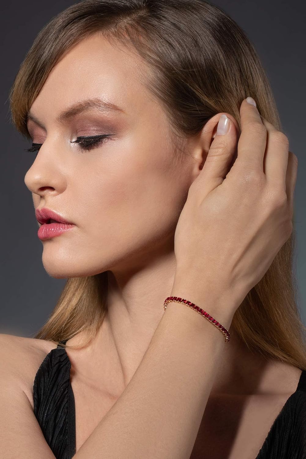 ZAVANA Adjustable Bracelets for Women, Dainty Slider Tennis Bracelets for Women with Clear or Coloured Cubic Zirconia Stones, Cute Bolo Bracelet for Women - Image 3