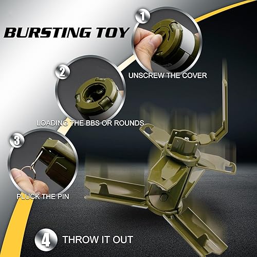 Miniatura 5 de CS Grenade Toys Juguete táctico de granadas de mano, modelo Rival, juego de batalla, deporte al aire libre para adolescentes, niños y niñas