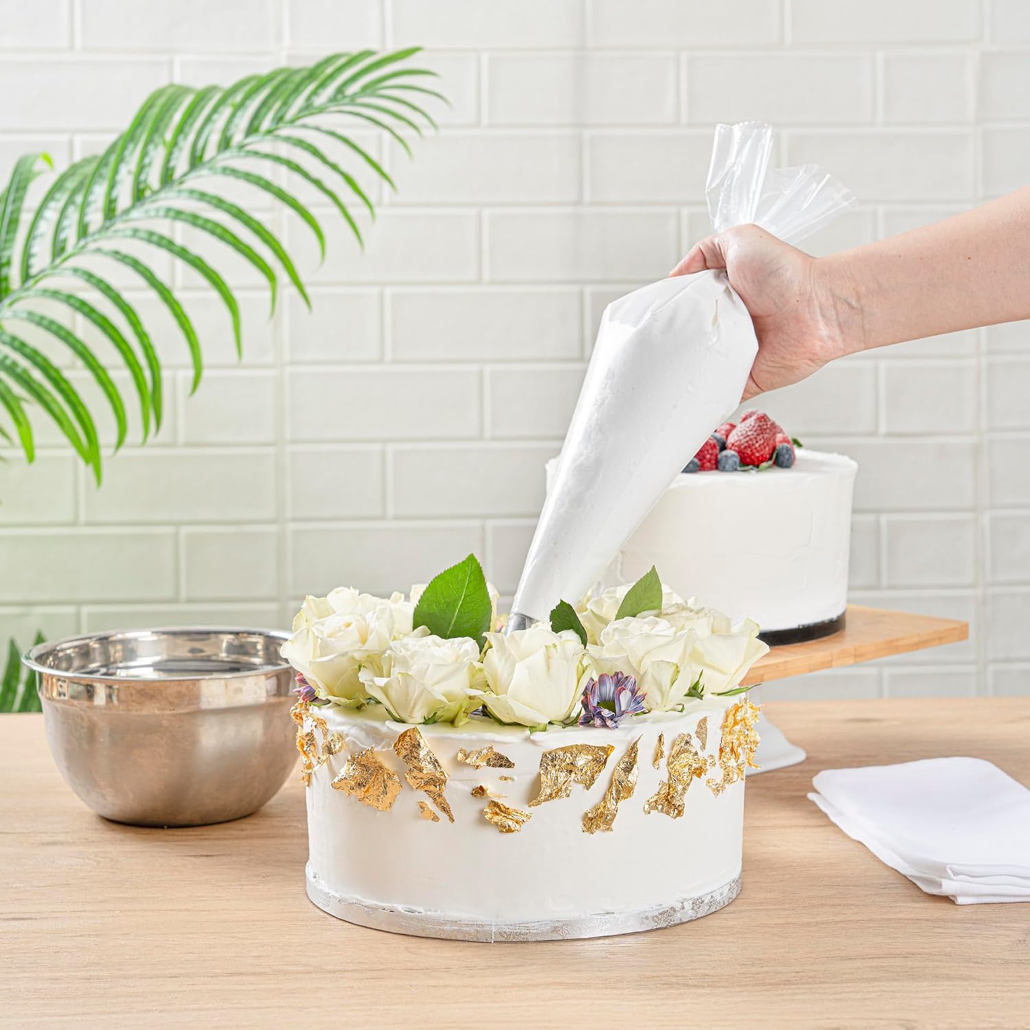 Restaurantware 10 x 4 Inch Cake Dummy - 24 Count - Pastry Tek Round Foam Cake Dummy, Reusable, Lightweight, Durable - Polystrene Moisture-Resistant Reusable Foam Tool for Decorating & Display image 5