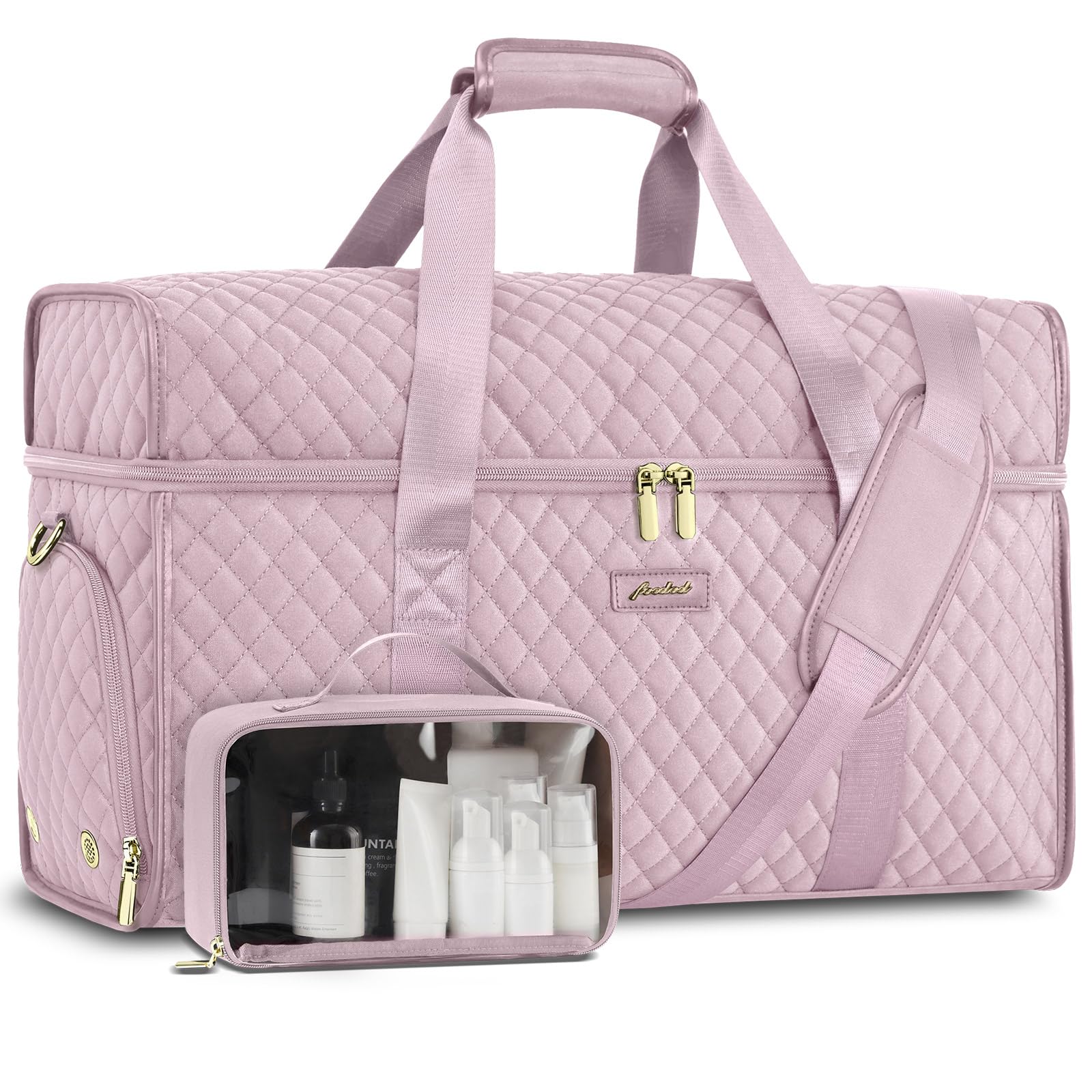 Weekender Travel Duffle Bag for Women: Overnight Bags with Shoe Compartment Carry on Bags for Airplanes with Toiletry Bag Weekend Yoga Gym Bag with