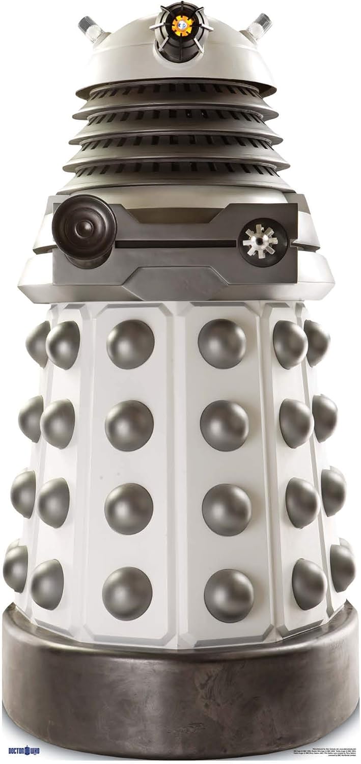 STAR CUTOUTS SC200 Supreme Dalek White Lifesize Doctor Who Cardboard Cutout Ideal for Doctor Who Fans, Parties, Collectors and Events