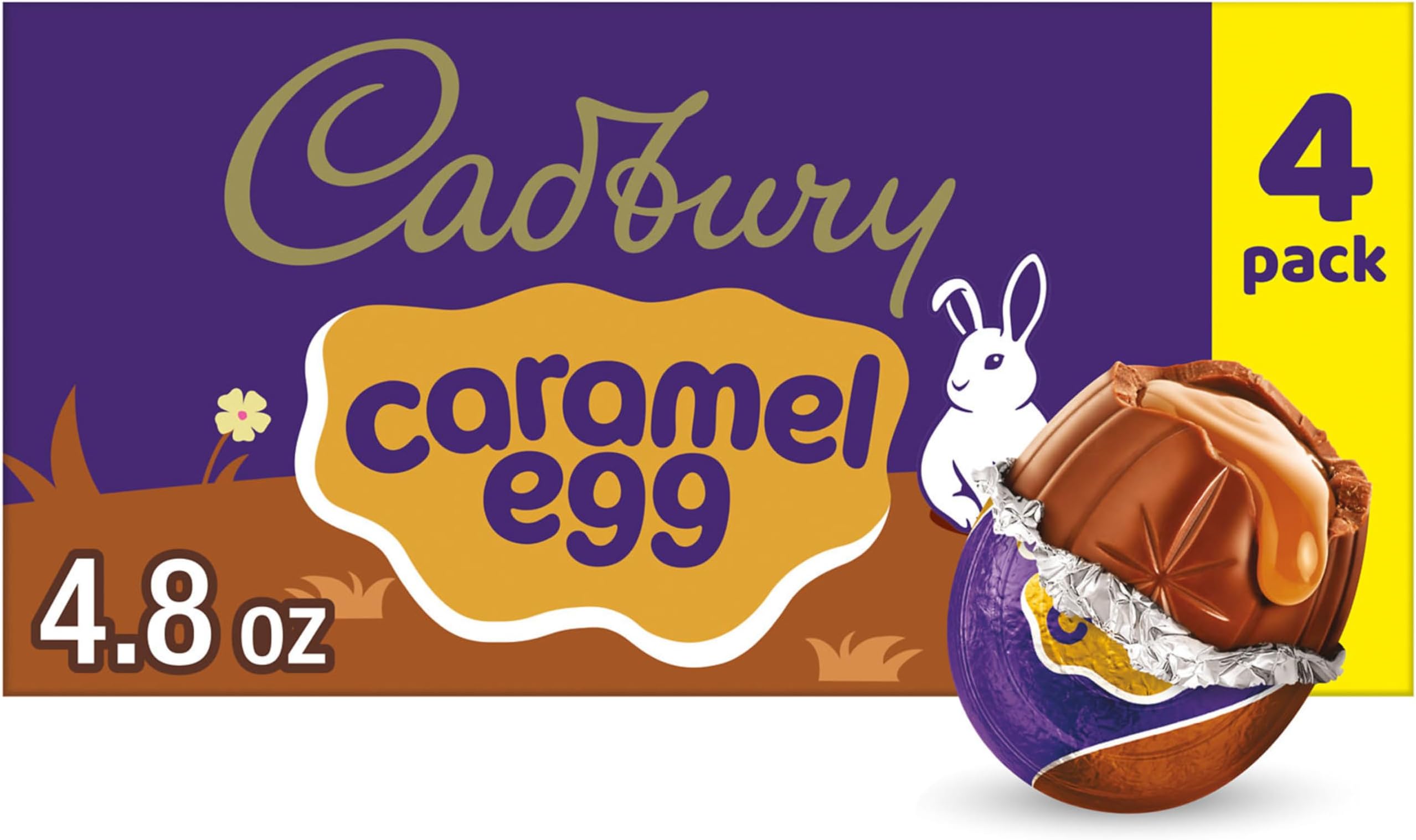 Cadbury Caramel Eggs, 4-count Box, 4.8-Ounce