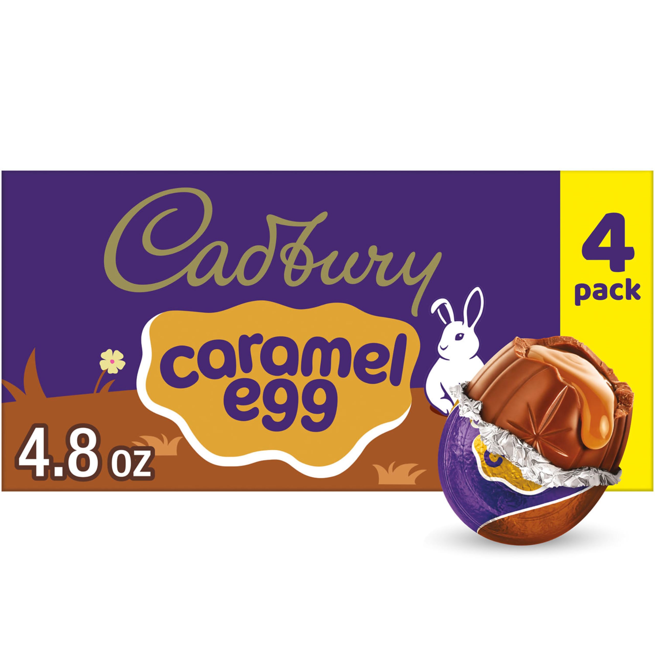 Cadbury Caramel Eggs, 4-count Box, 4.8-Ounce