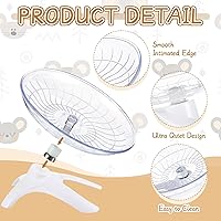 Vista 3 de Thyle 2 piezas de hámster volador platillo volador silencioso rueda de ejercicio fitness hámster juguetes silenciosos rueda de ejercicio