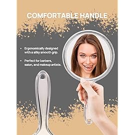 OMIRO Hand Mirror, Double-Sided Handheld Mirror 1X/3X Magnifying Mirror with Handle, Set of 6 (Clear)