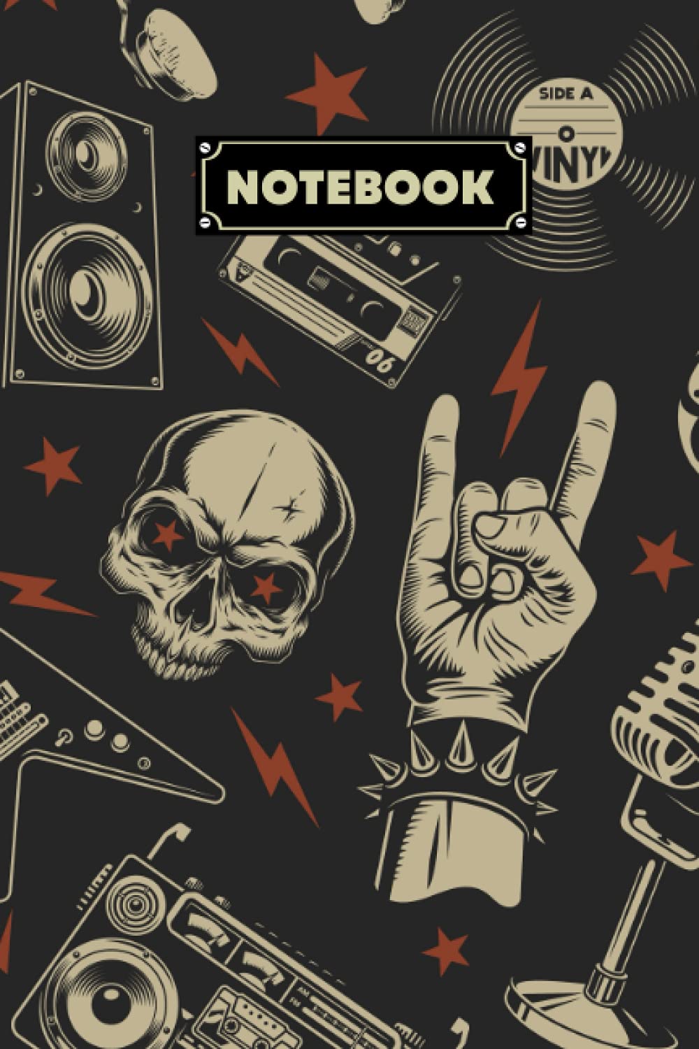 Notebook: rock notebook,rock style notebook,punk rock music notebook journal