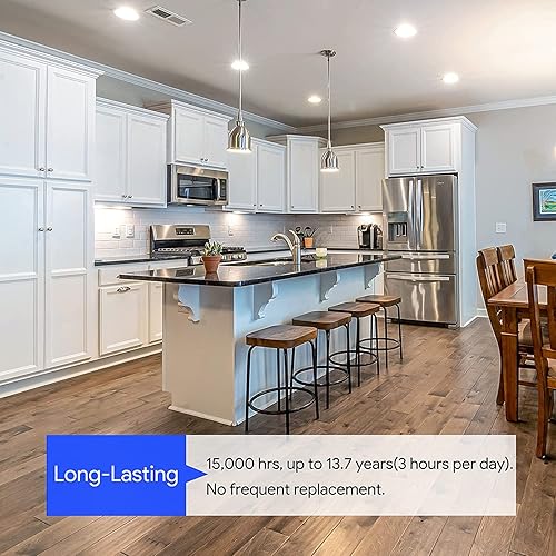 Miniatura 10 de Energetic - Paquete de 6 bombillas LED empotrables BR30 de 75 W, regulables, 900 lúmenes, 2700 K blanco suave, base E26, luz de inundación interior