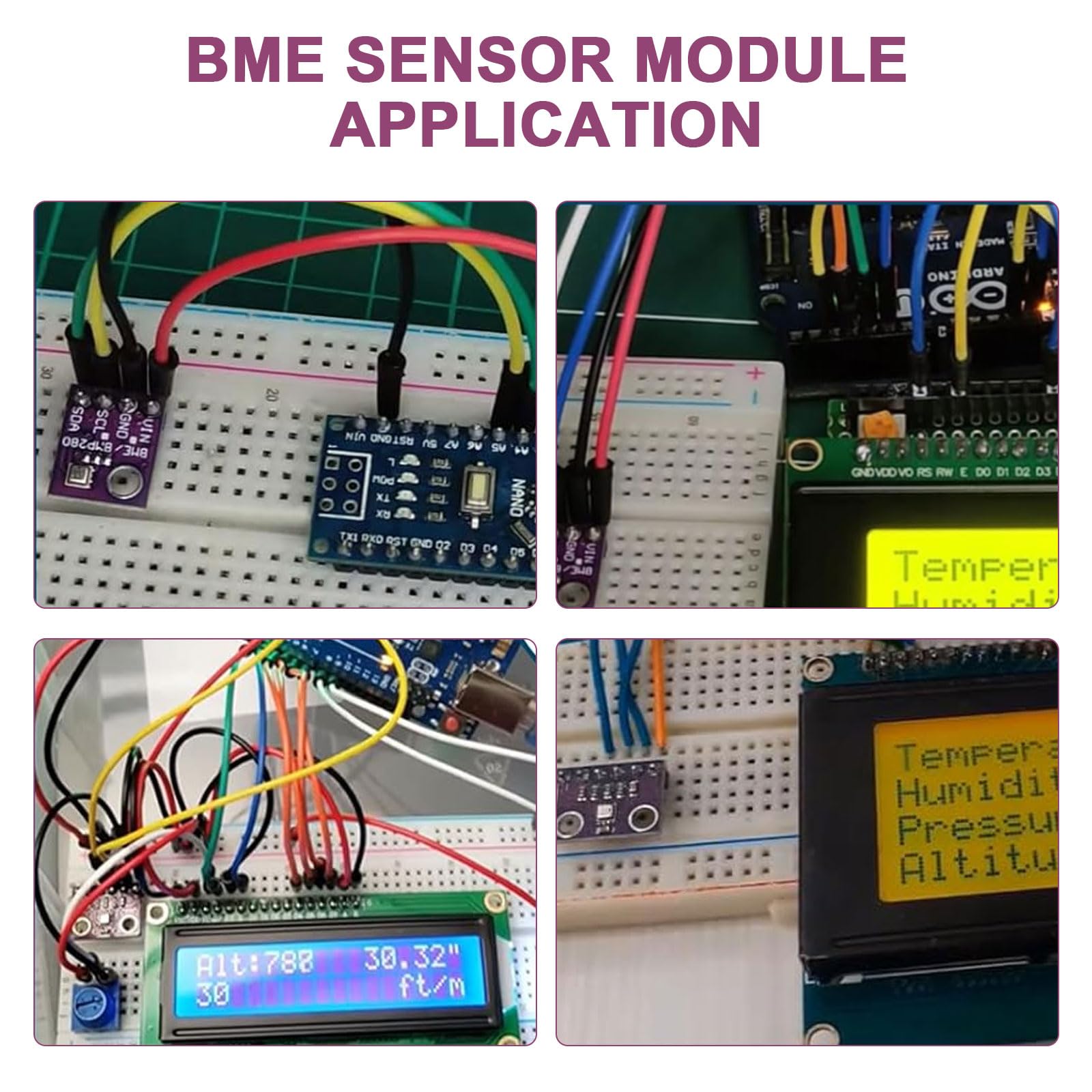 RUIZHI 2er Set BME Barometrischer Sensor – Temperatur, Feuchtigkeit, Druck, I2C/SPI, Für Arduino & Raspberry Pi