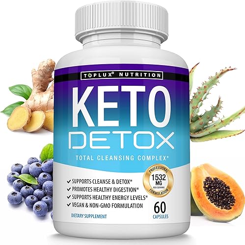 Miniatura 8 de Toplux Keto Detox Pills Extracto de limpieza avanzada  Fórmula limpiadora de colon Acai natural de 1532 mg, toxinas de descarga y exceso de