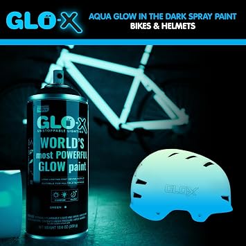 Blue Glow In The Dark Spray Paint (10.6 oz) Clear Spray Paint That Glows Neon Blue In The Dark- Light & Sun Activated - Acrylic