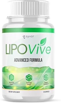 Lipovive Capsules, Official Lipovive Pills with All Natural Ingredients, Advanced Formula Lipovive Health and Active Lifestyle Support Pills Maximum Strength Vitamin for Women and Men 60 Capsules