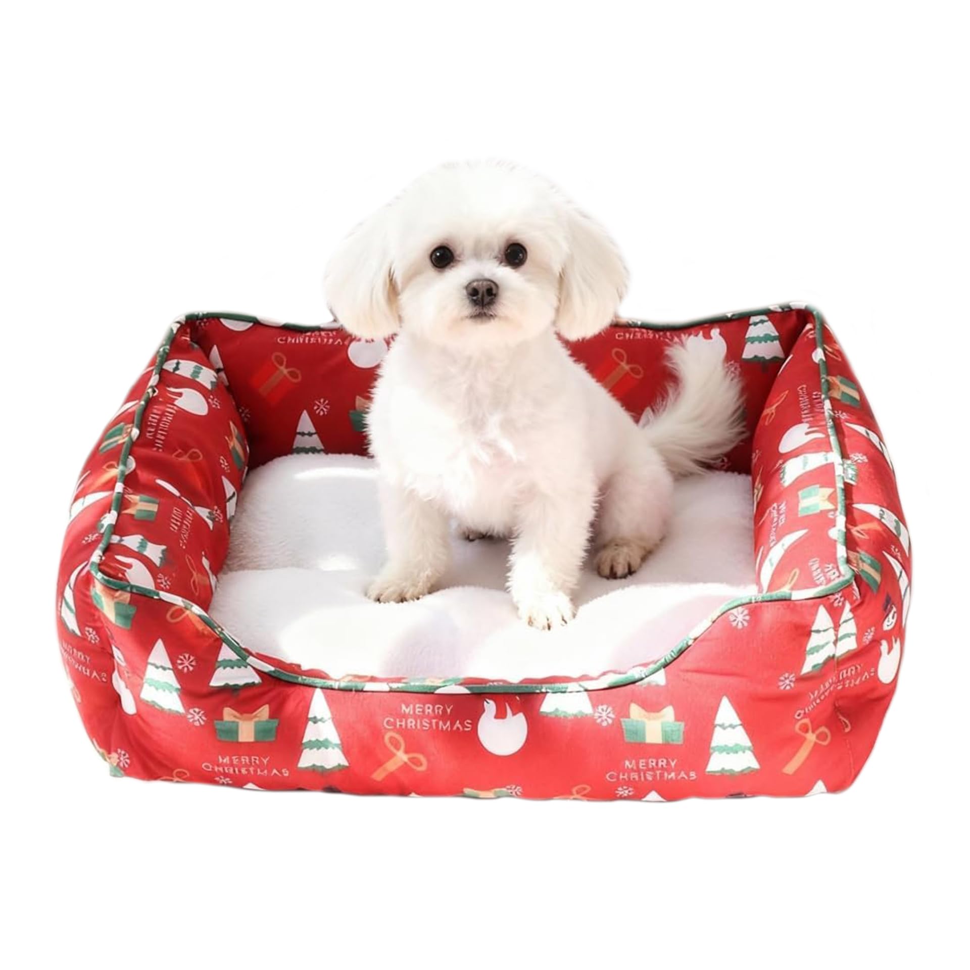 Panier de Noël pour chien contre le froid, nid douillet chat S