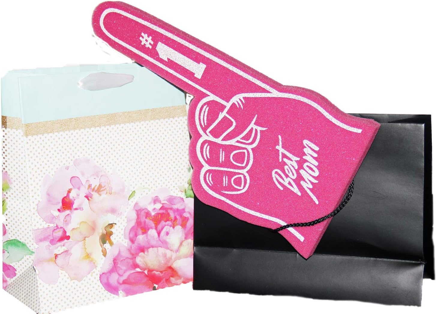 Astek 18 Inch We're Number 1 Finger Team Color Cheerleading Foam Hand Pompom for Sports (MOM) : Sports & Outdoors