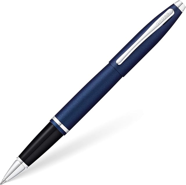 CROSS AT0115-18 Calais Matte Metallic Midnight Rollerball Pen Including Gift Box - Blue