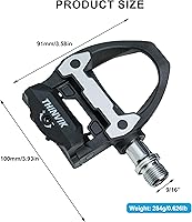 Vista 2 de Tacos para pedales de bicicleta de carretera de Thinvik para Shimano SPD-SL, con bloqueo para zapatos del sistema Shimano SH10 SH11 SH12