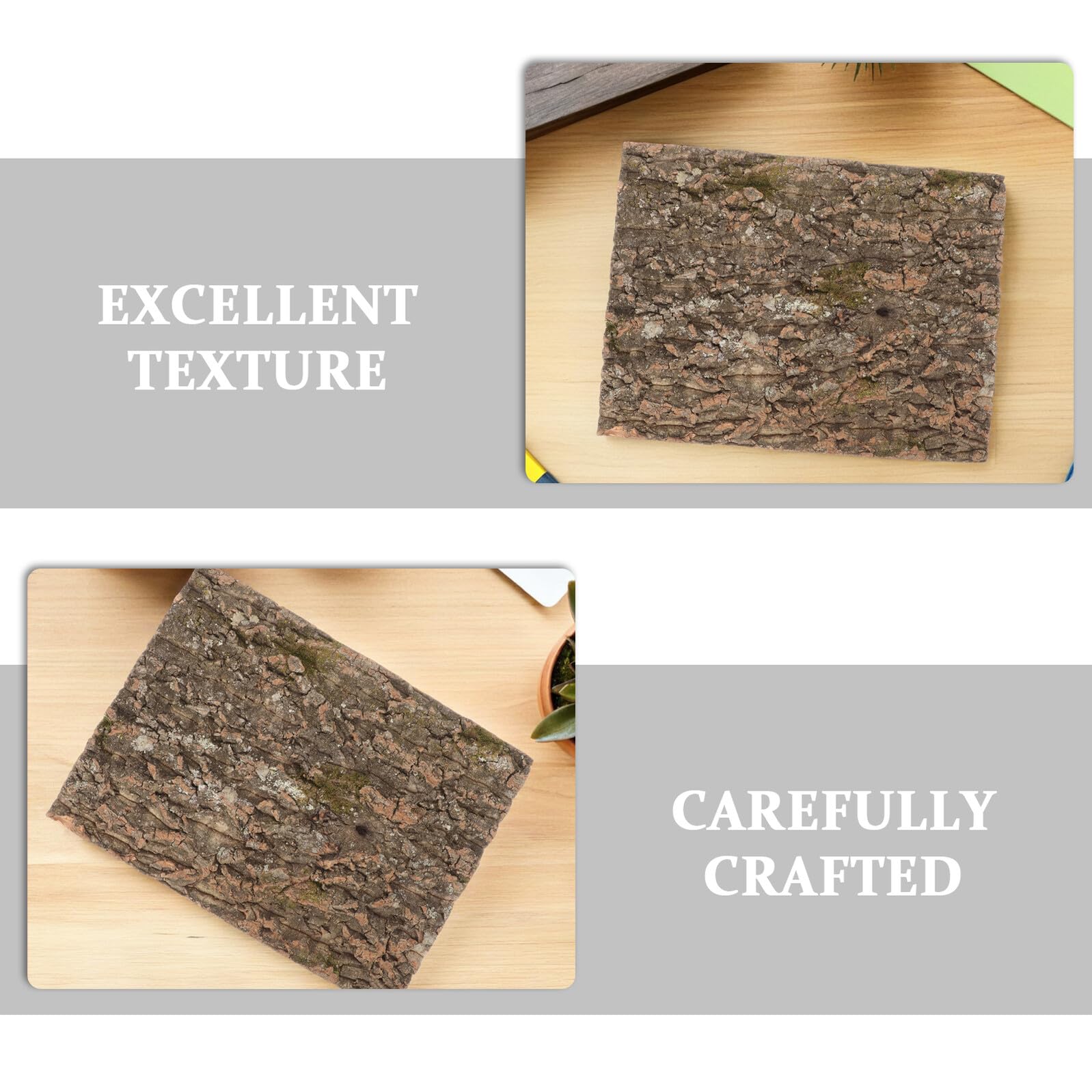 Kisangel 2 Piezas Fondo De Corcho Natural para Terrario Decoración De Hábitat para Camaleones Lagartos y Tortugas Accesorios De Corcho para Reptiles Fondo De para Recinto De Reptiles