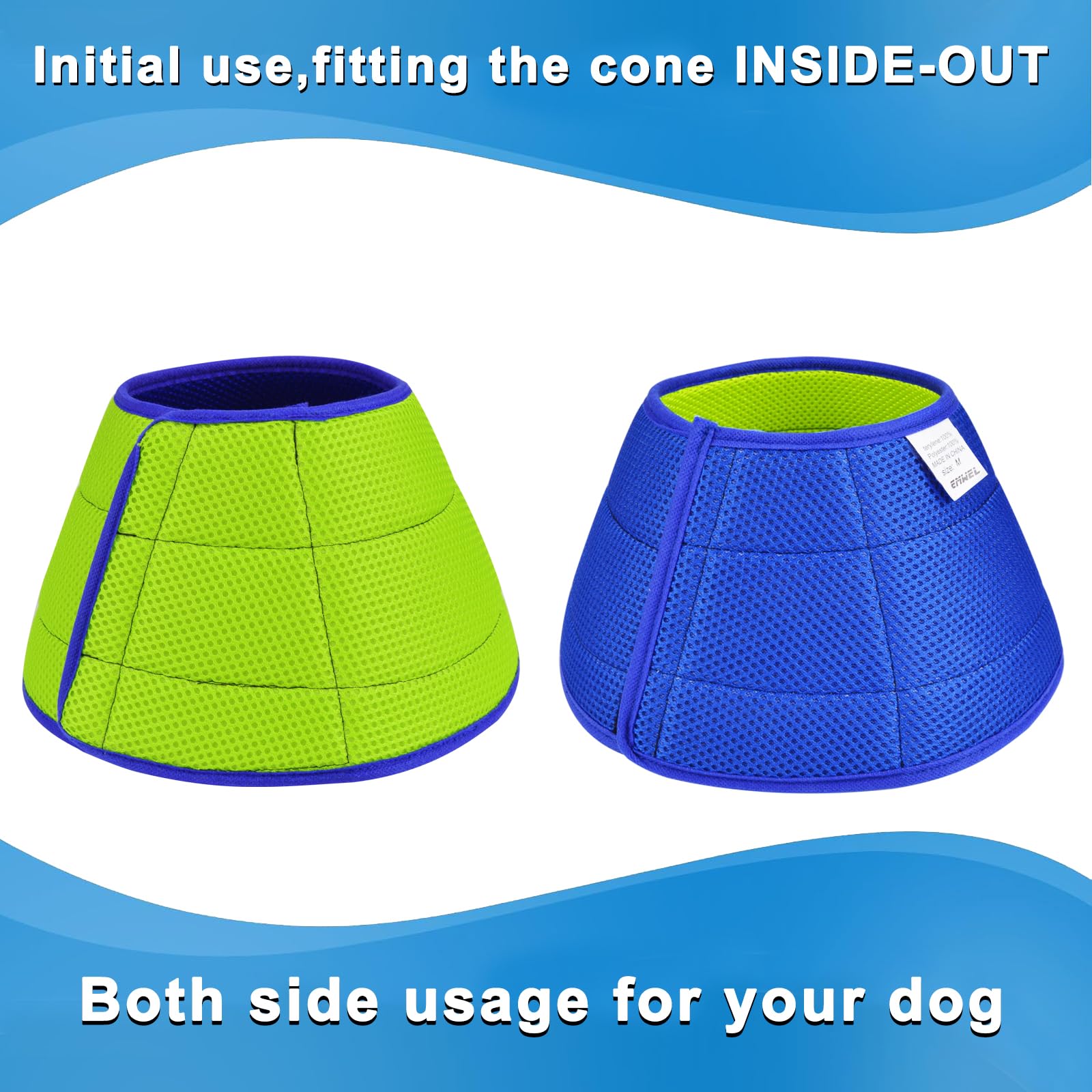 Emwel Soft Mesh Dog Cone Collar After Surgery Prevent Licking - Image 2