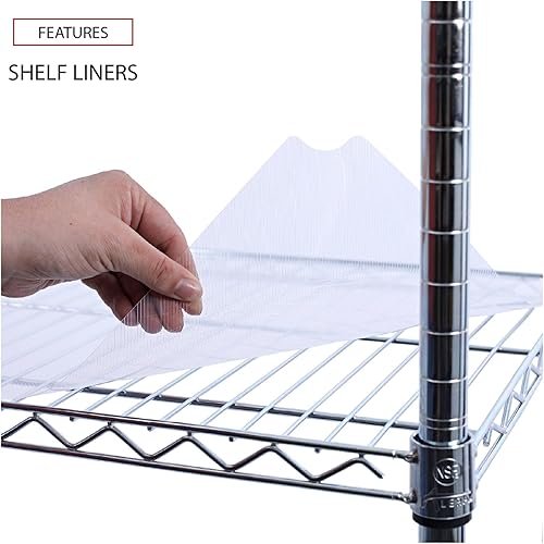 Miniatura 6 de Alera ALEGR363618SR 36 pulgadas de ancho x 18 pulgadas de profundidad x 75 pulgadas de alto 30 estantes de alambre para prendas de vestir - Plata